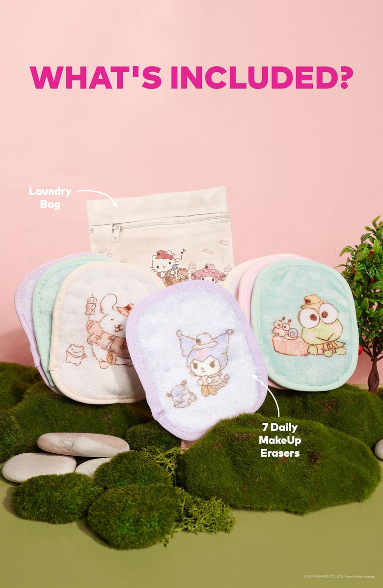 The Original MakeUp Eraser x Hello Kitty Camping 7-Day MakeUp Eraser Set, Alternate, color,