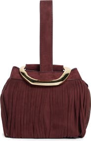 Dolce Vita Fringe Trim Mini Bucket Bag