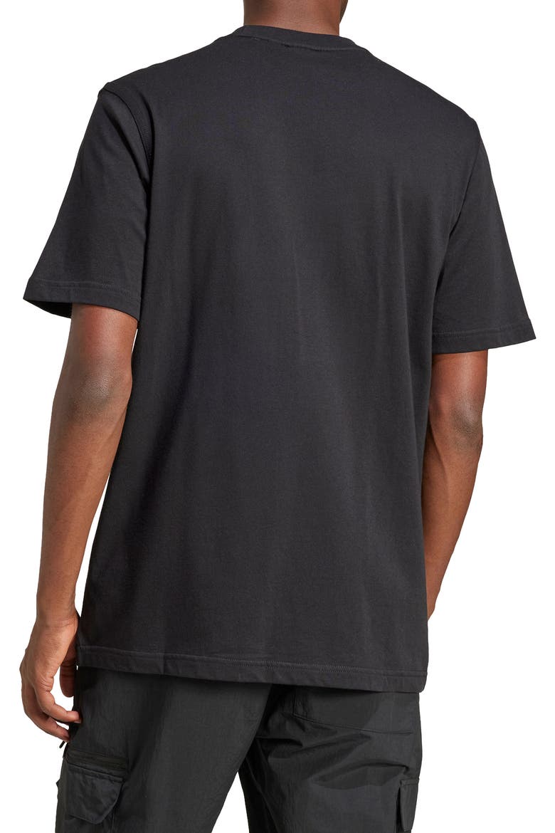 Trefoil Essentials Cotton T-Shirt, Alternate, color, BLACK