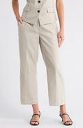 DKNY Mélange Windowpane Crop Pants