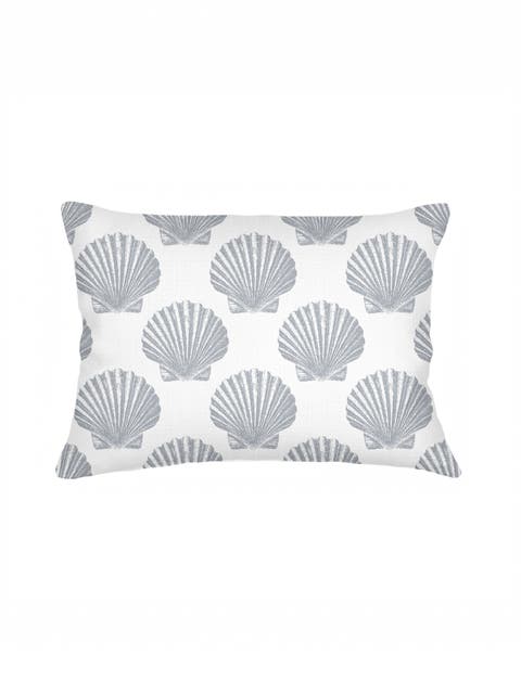 Vintage Shell Linen Pillow with Down Insert