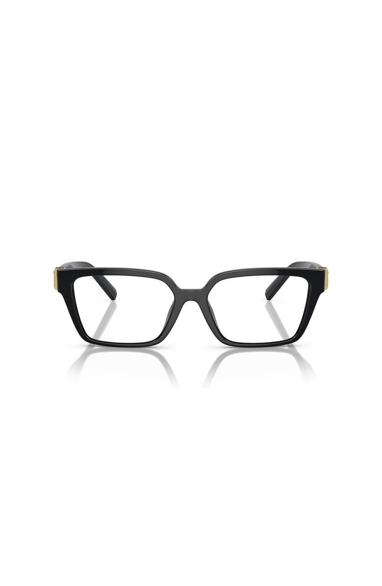 Tiffany & Co. 53mm Rectangle optical glasses, Alternate, color, Black