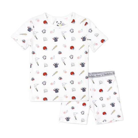 Baseball Kids 2-Piece Short Sleeve & Shorts Pajama Set