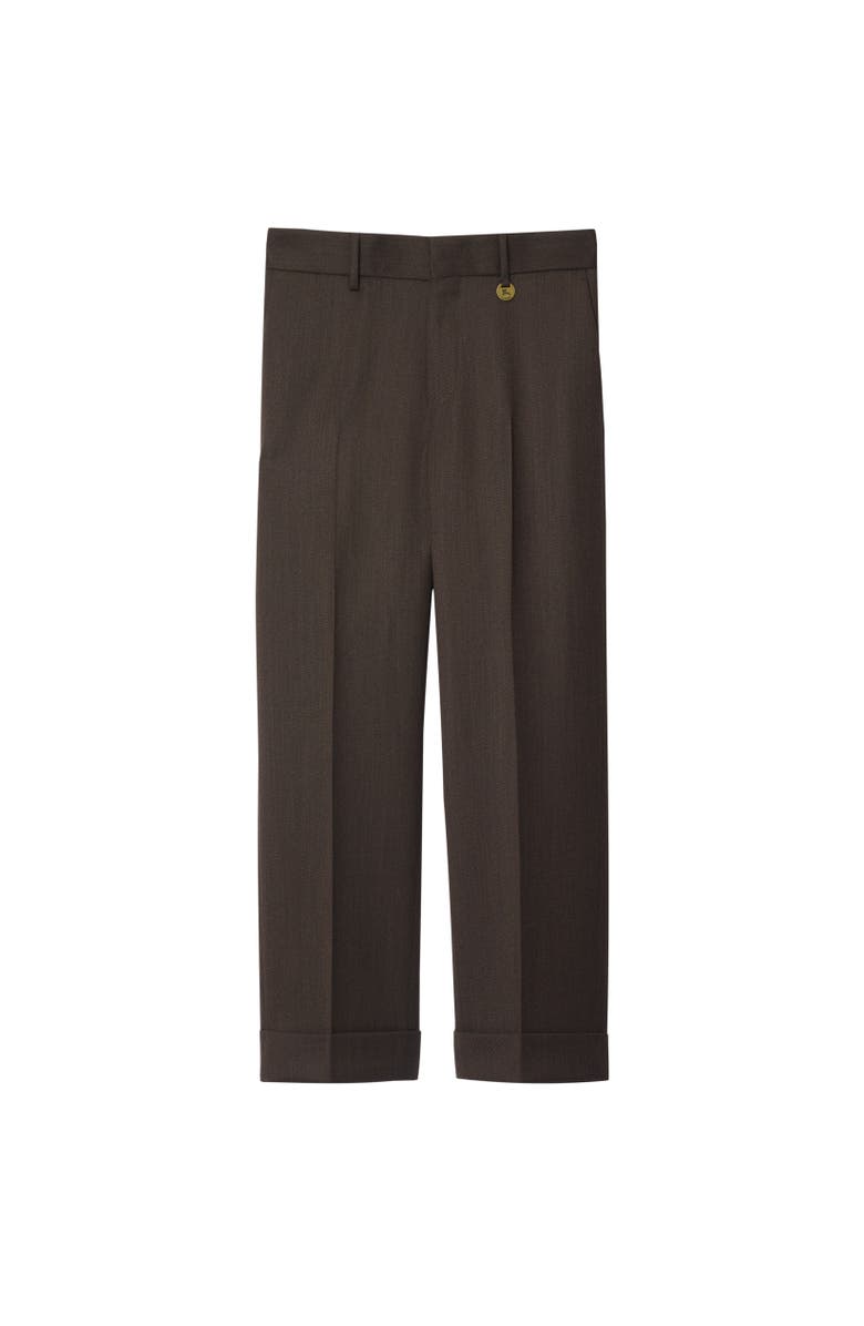Burberry Wool Tailored Trousers, Alternate, color, Carbon Grey/Dark Mink
