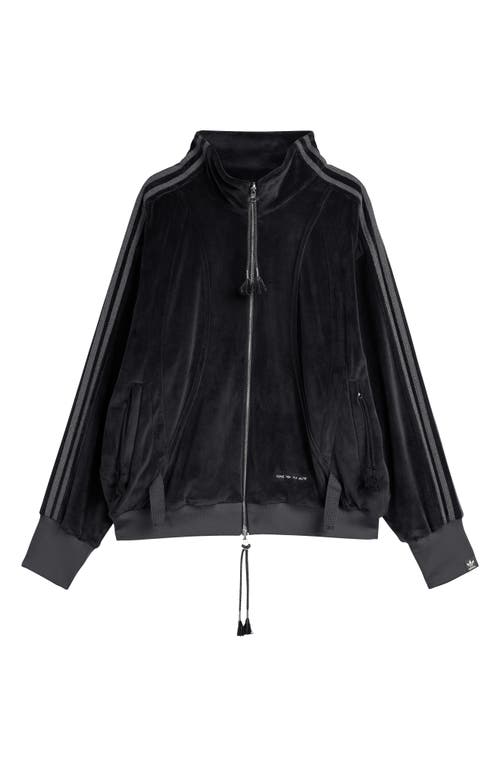 Adidas X Song For The Mute X Song For The Mute Gender Inclusive 3-stripes Velour Track Jacket In Black