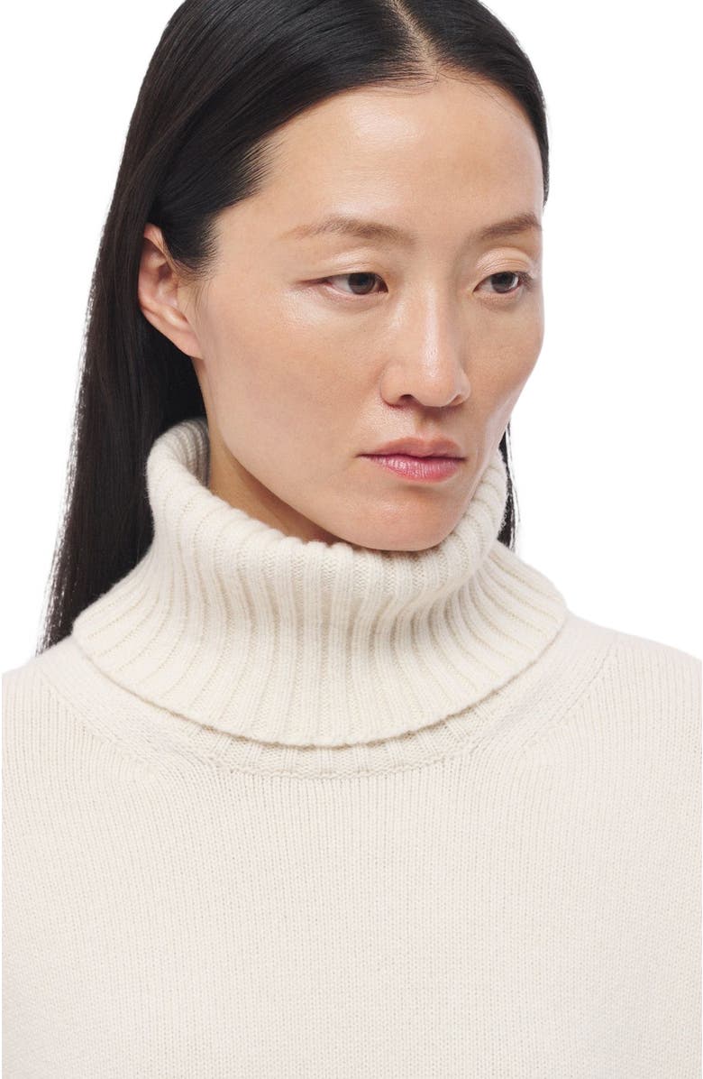 Another Tomorrow Oversized Luxe Turtleneck, Alternate, color, Ivory