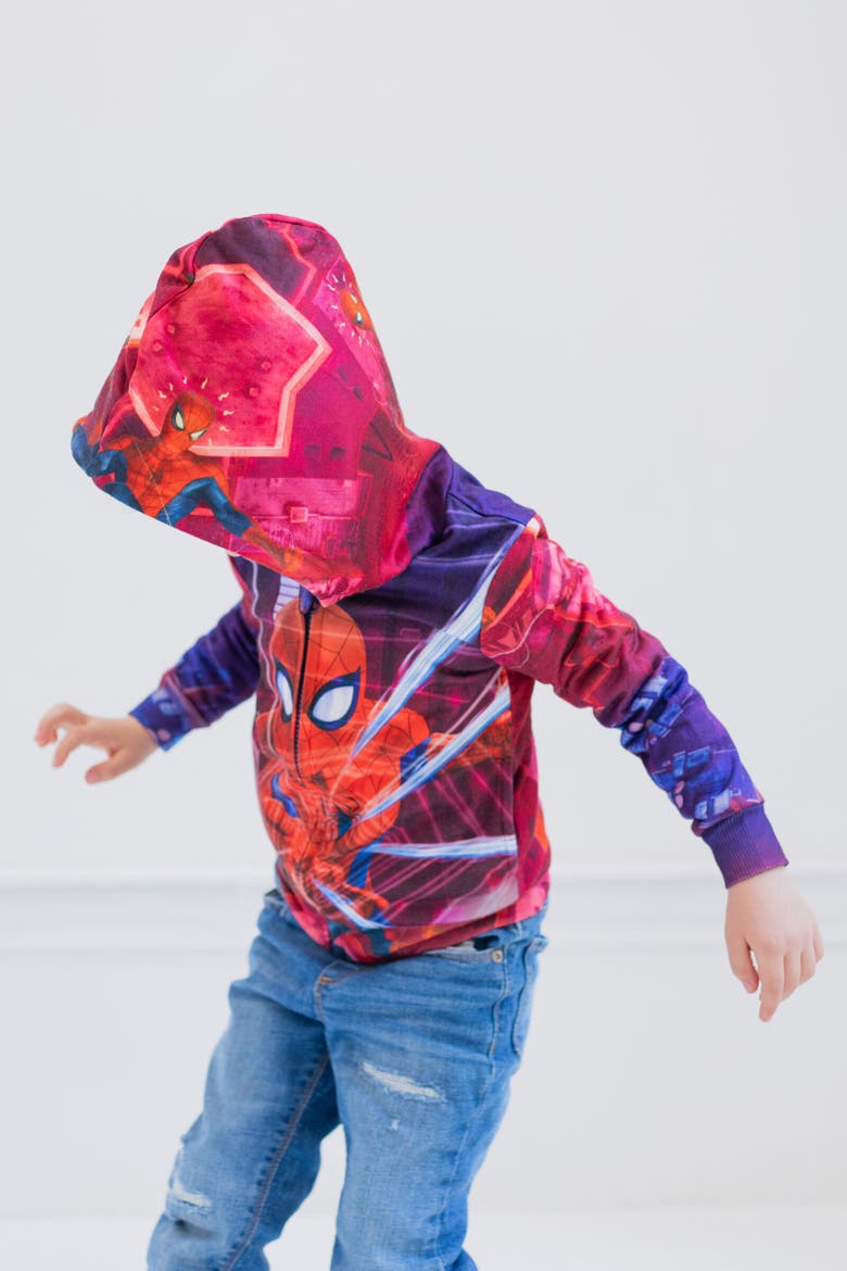 Spider-Man Sublimated Pullover Hoodie, Alternate, color, Red