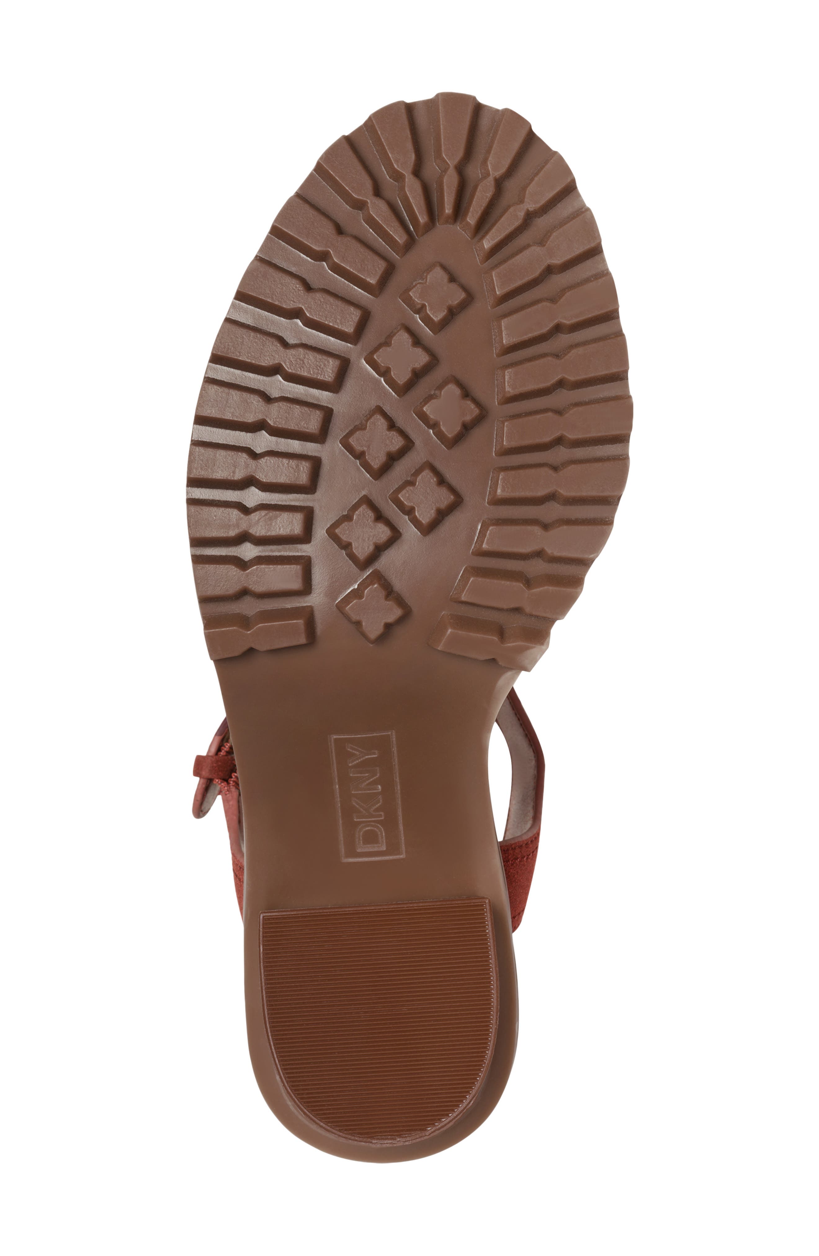 DKNY Marg Ankle Strap Sandal, Alternate, color, Brick
