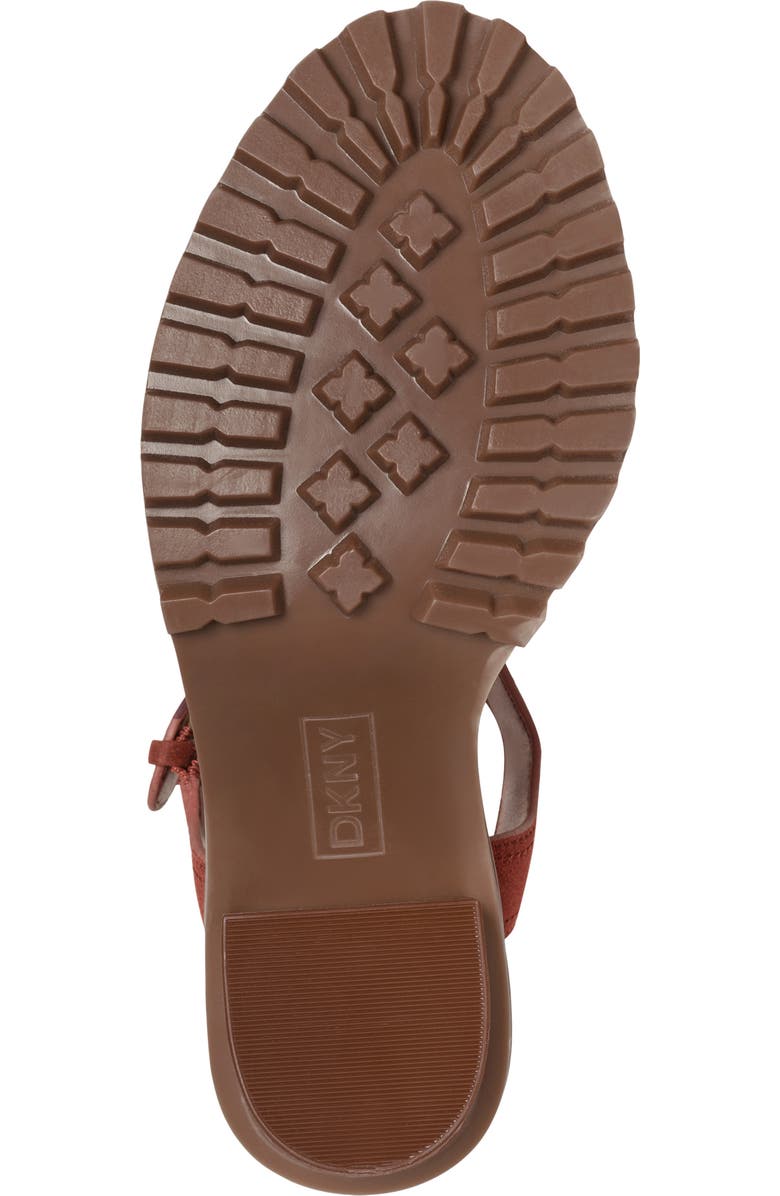 DKNY Marg Ankle Strap Sandal, Alternate, color, Brick