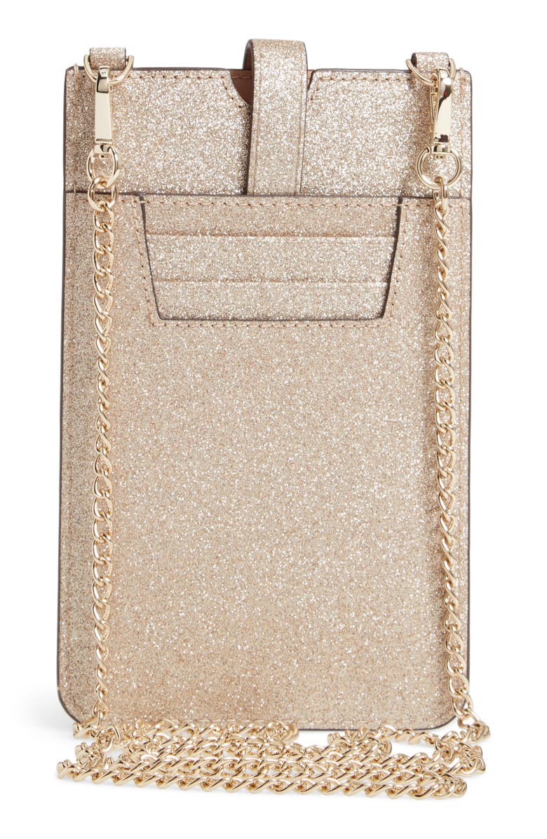 Kate Spade New York glitter leather iPhone crossbody case, Alternate, color, 