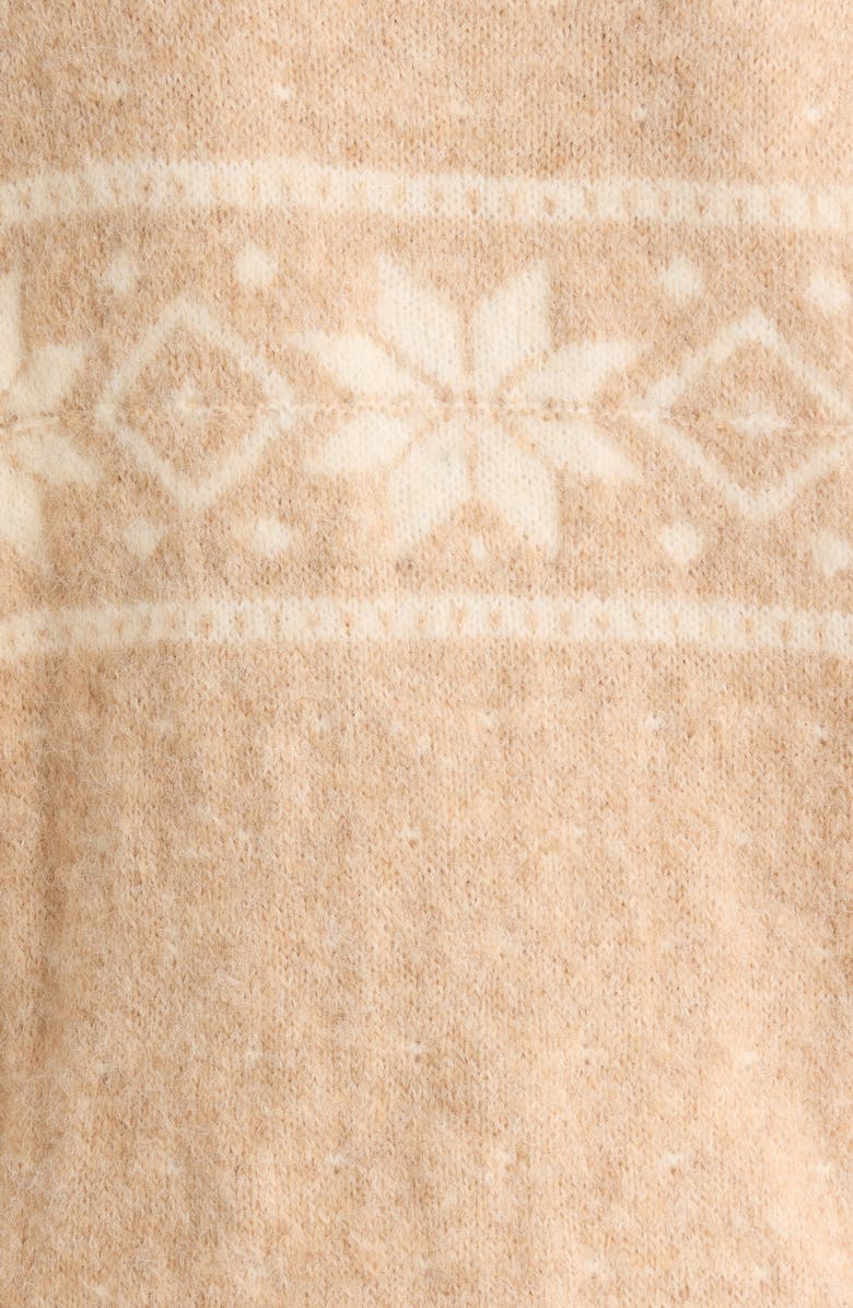 All in Favor Fair Isle Crewneck Sweater, Alternate, color, Beige Ivory