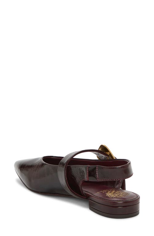 Vince Camuto Amoret Pointed Toe Slingback Flat In Burgundy