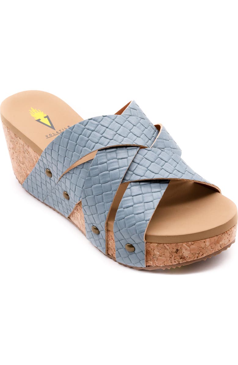 Volatile Newport Crisscross Platform Slide Sandal, Main, color,