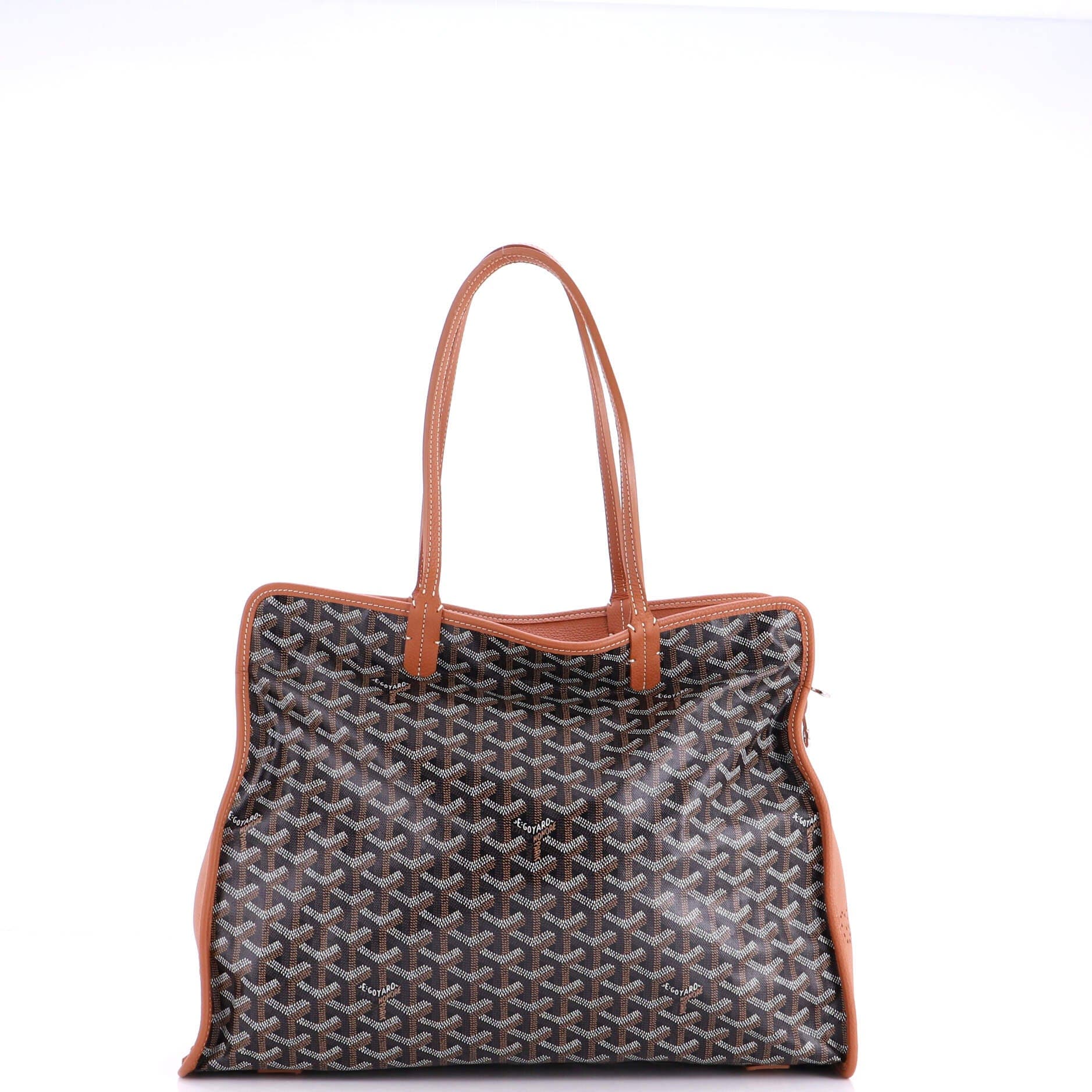 Pre-Owned Goyard Hardy Pet Carrier Coated Canvas PM, Alternate, color, Brown