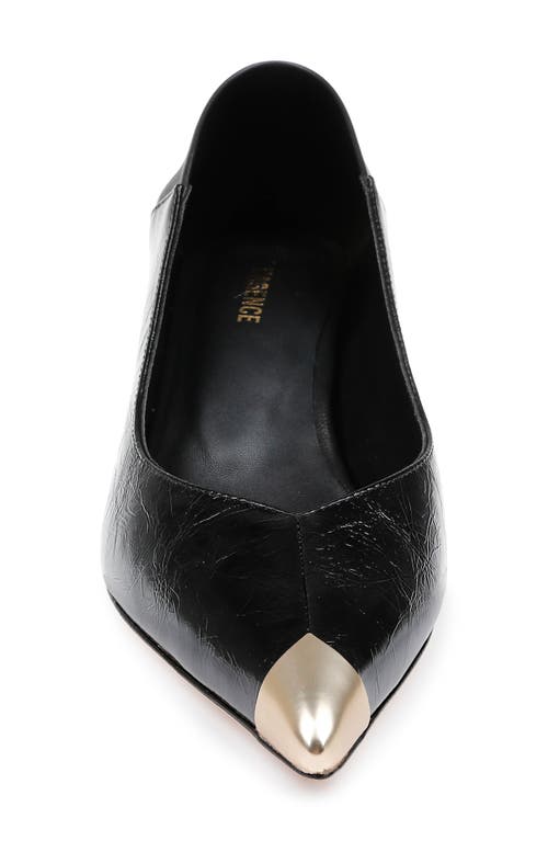 L AGENCE L'AGENCE GARLAN POINTED CAP TOE KITTEN HEEL PUMP 