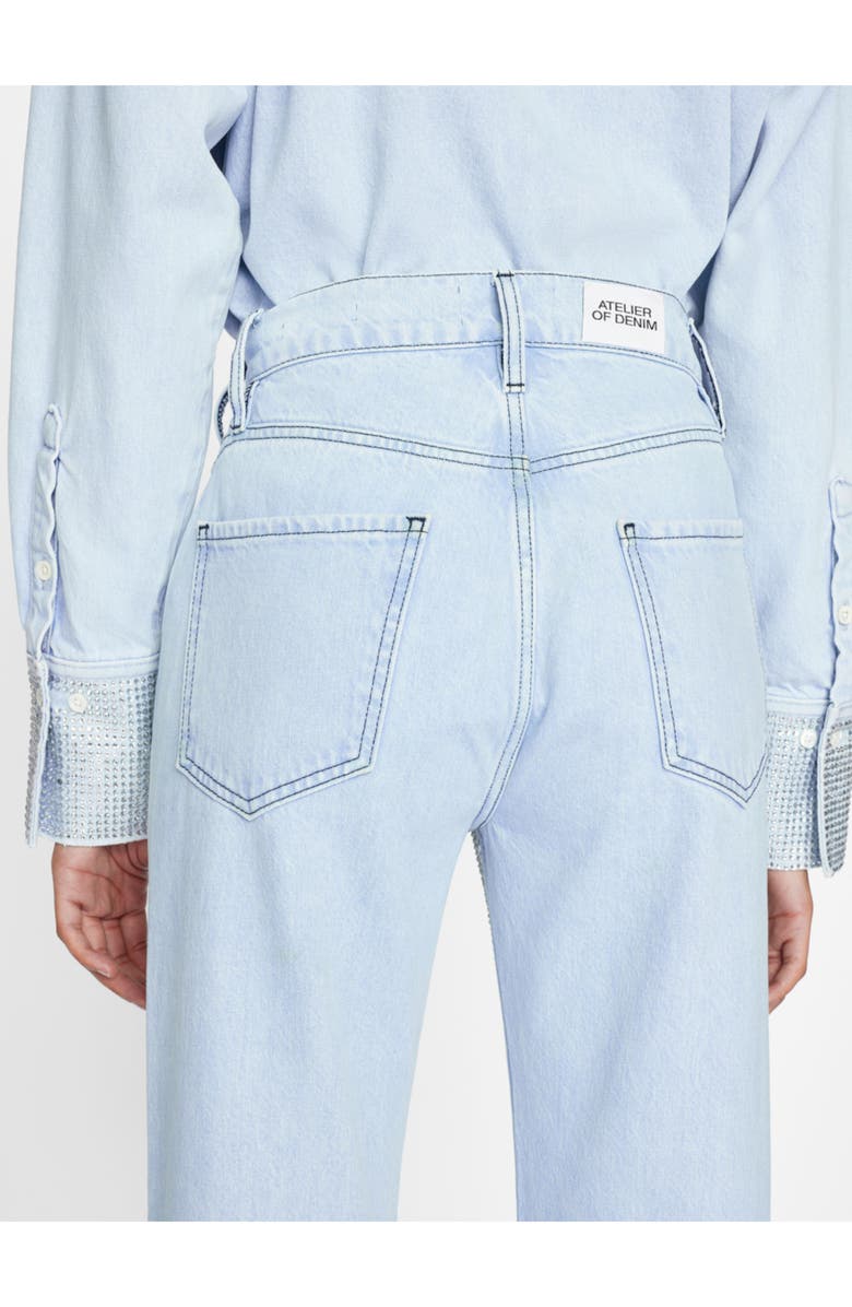 FRAME Rhinestone Straight Leg Jeans, Alternate, color,