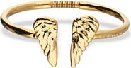 UNODE50 18K Gold-Plated Rigid Bracelet With Wing Detail At The Ends