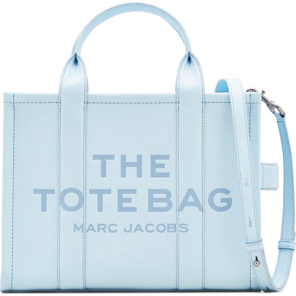 Marc Jacobs The Medium Leather Tote In Blue