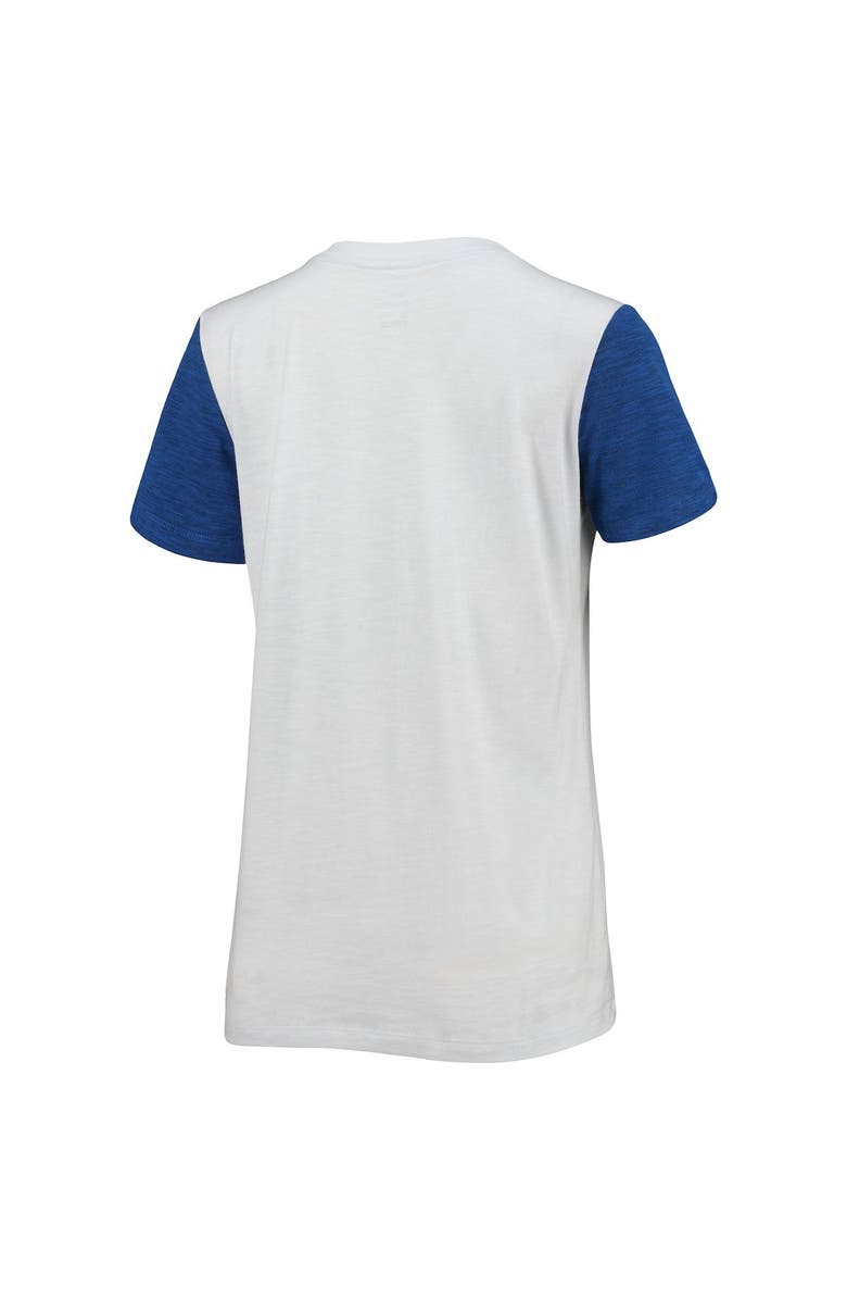 Nike Women's Nike White/Royal Team USA Performance Cotton Slub Colorblock V-Neck T-Shirt, Alternate, color, 