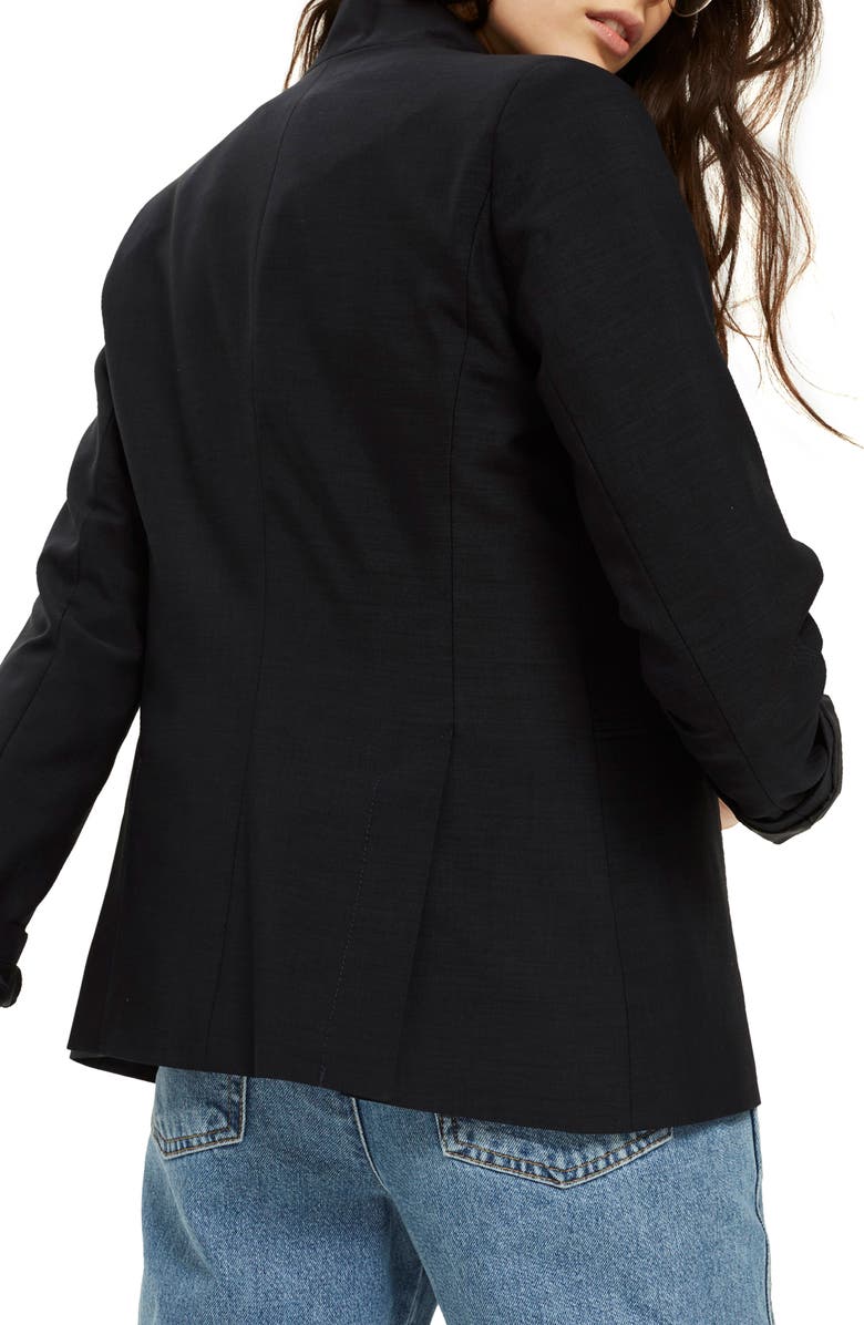 Topshop Cross Hatch Blazer, Alternate, color,