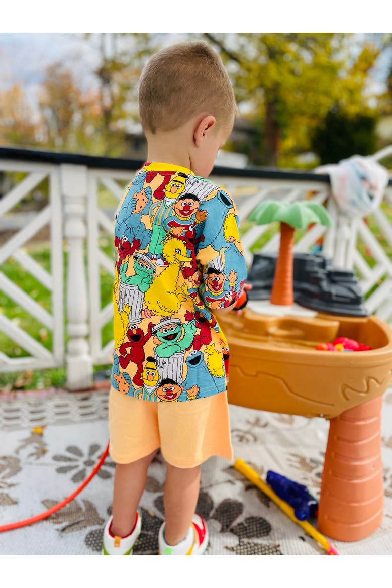 2-Piece T-Shirt and Shorts Set, Alternate, color, Elmo Orange