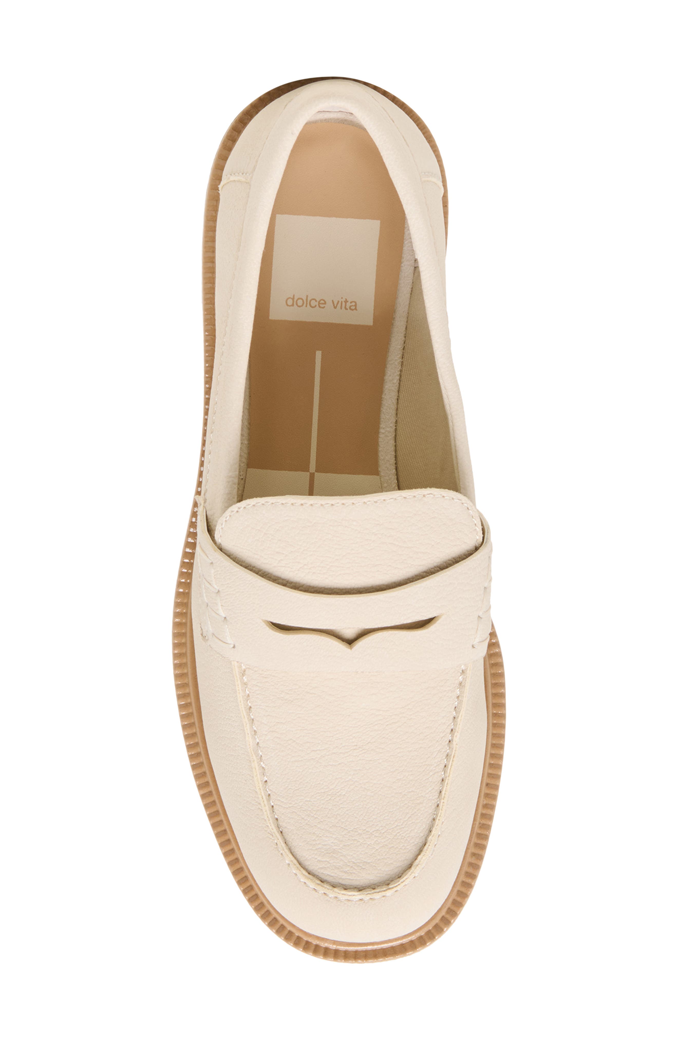 Tiggy Penny Loafer, Alternate, color, CREME NUBUCK