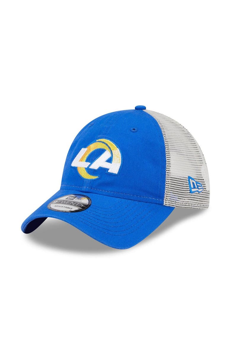 New Era Men's New Era Royal/Natural Los Angeles Rams Loyal 9TWENTY Trucker Hat, Main, color, Royal