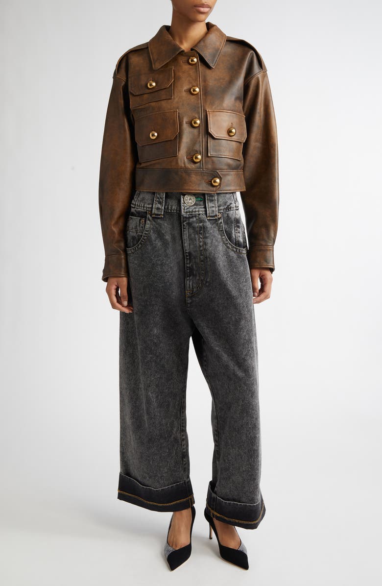 Vaquera Lambskin Leather Jacket, Alternate, color, 