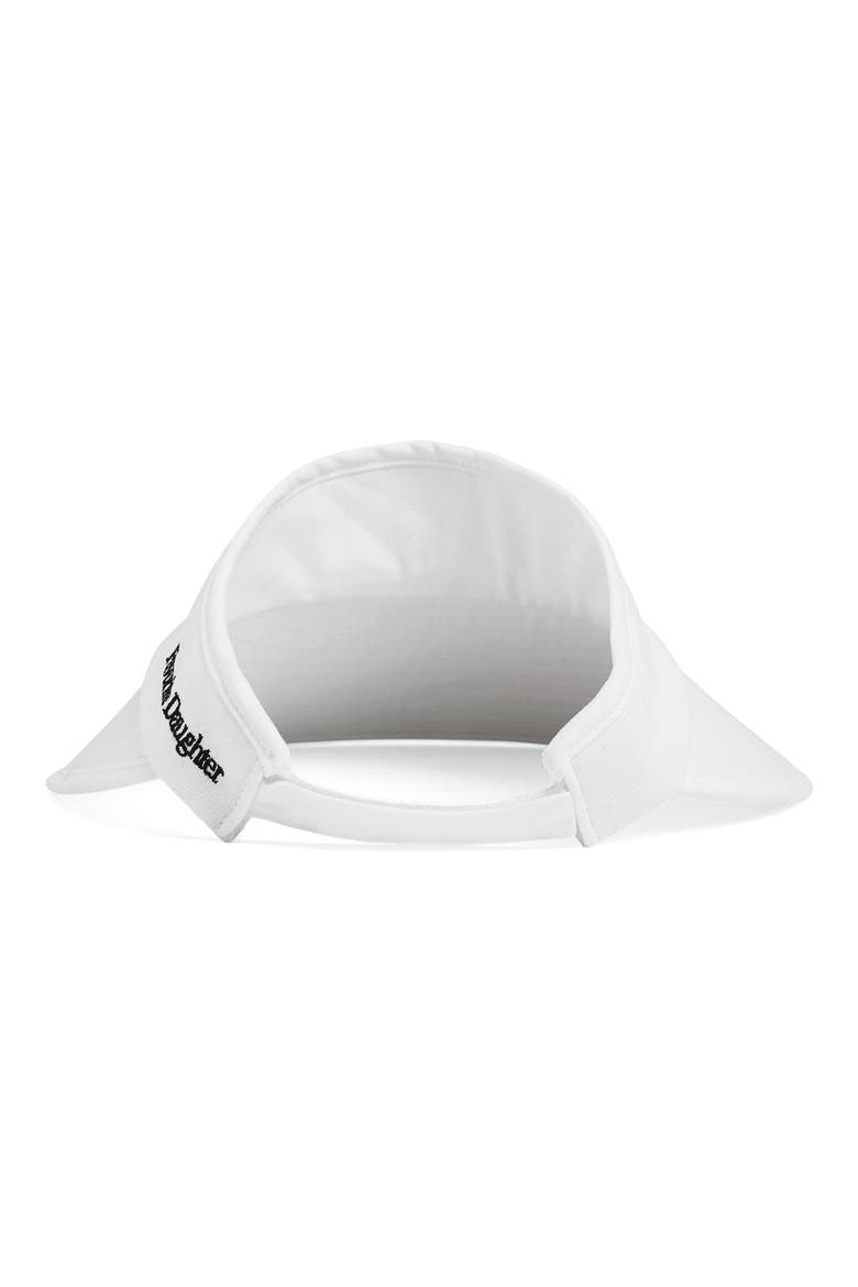 Wide Brim Twill Visor, Alternate, color, WHITE/BLACK
