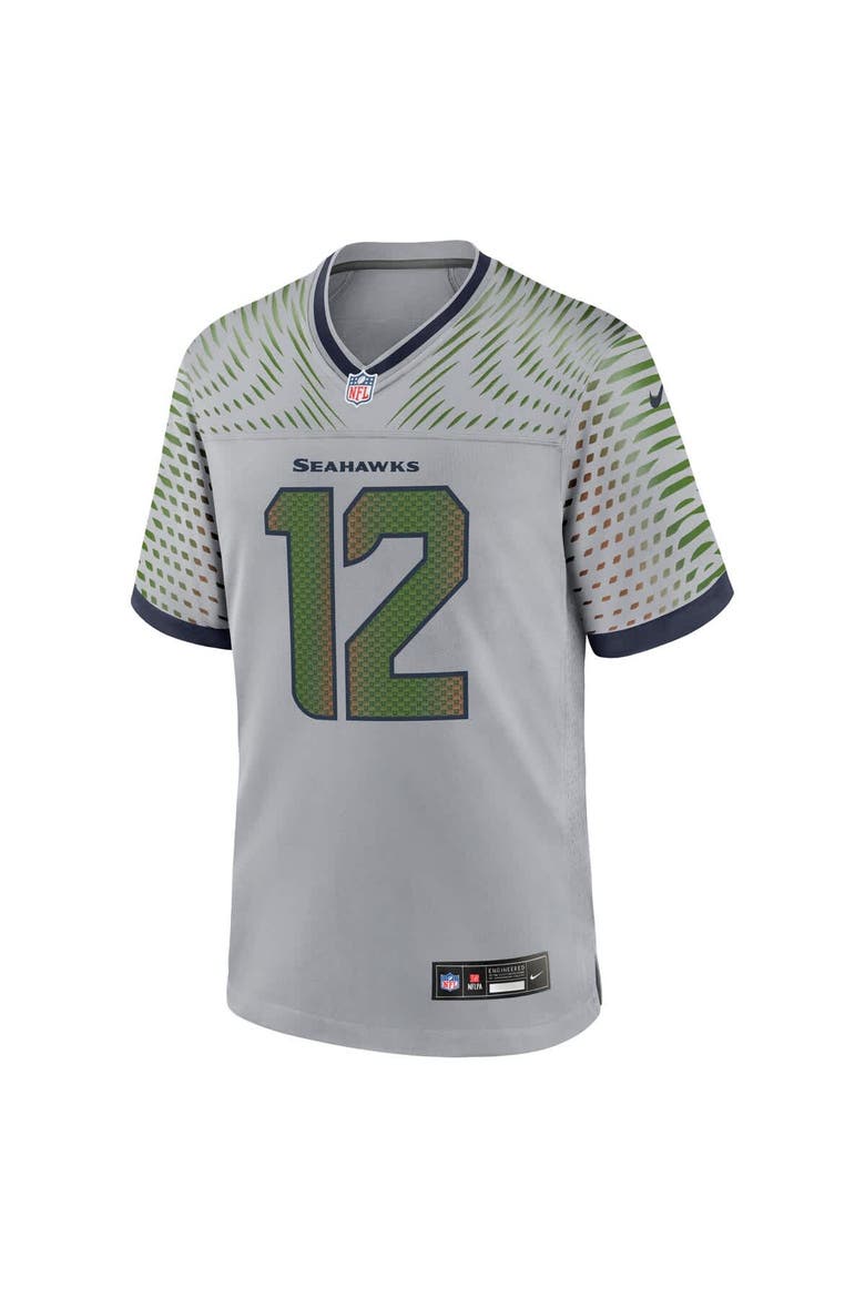 Nike Men's Nike 12s Wolf Gray Seattle Seahawks 2025 Rivalries