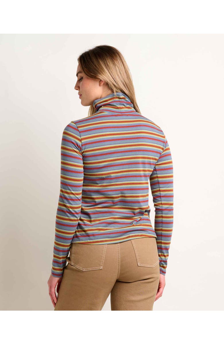 Toad & Co Maisey Long Sleeve Turtleneck, Alternate, color, Burnt Henna Multi Stripe