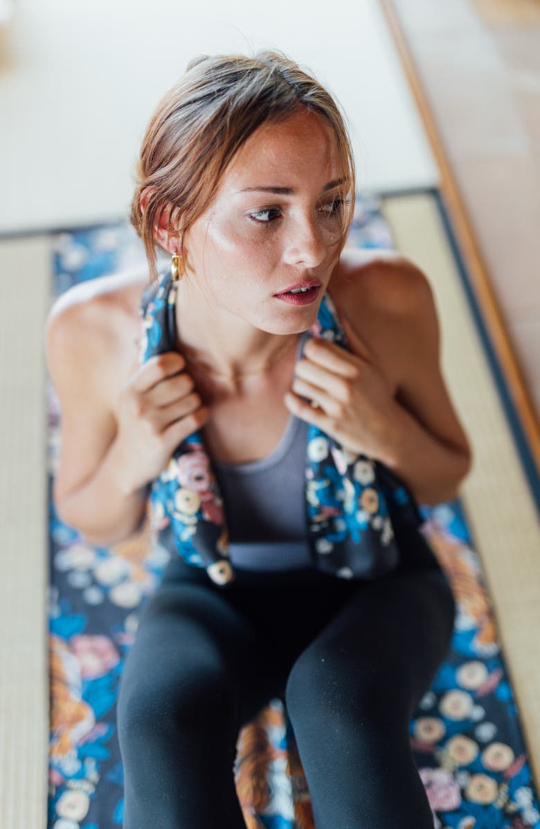 Slowtide Khan 2-Piece Yoga & Fitness Towel Bundle, Alternate, color, Black