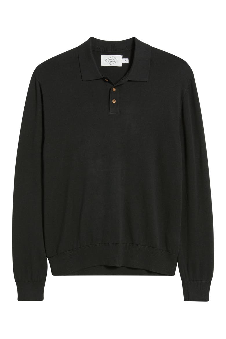 Feather Organic Cotton Polo Sweater, Alternate, color, NIGHT