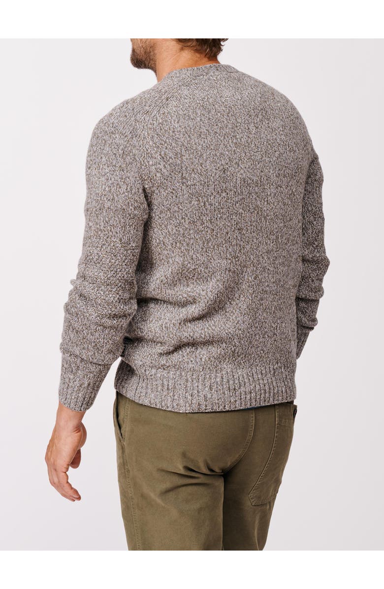 Aubin Riply Twist Crew Neck Sweater, Alternate, color, Khaki Twist