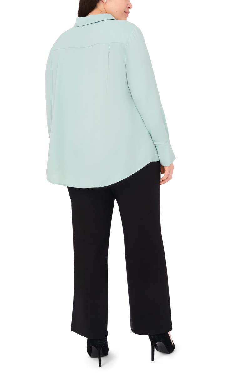 Halogen<sup>®</sup> Johnny Collar Top, Alternate, color, Aqua Maligne