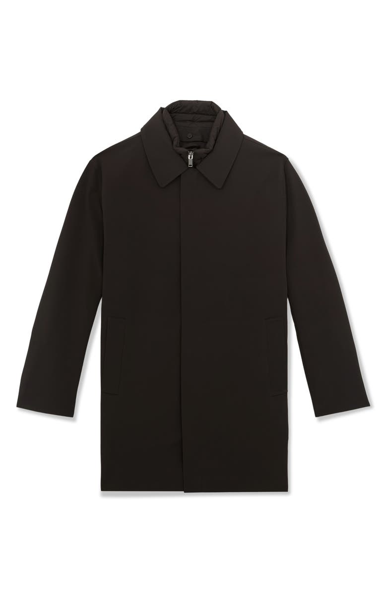 Reiss Logan Water Resistant Overcoat with Removable Funnel Neck Insert, Alternate, color, Brown