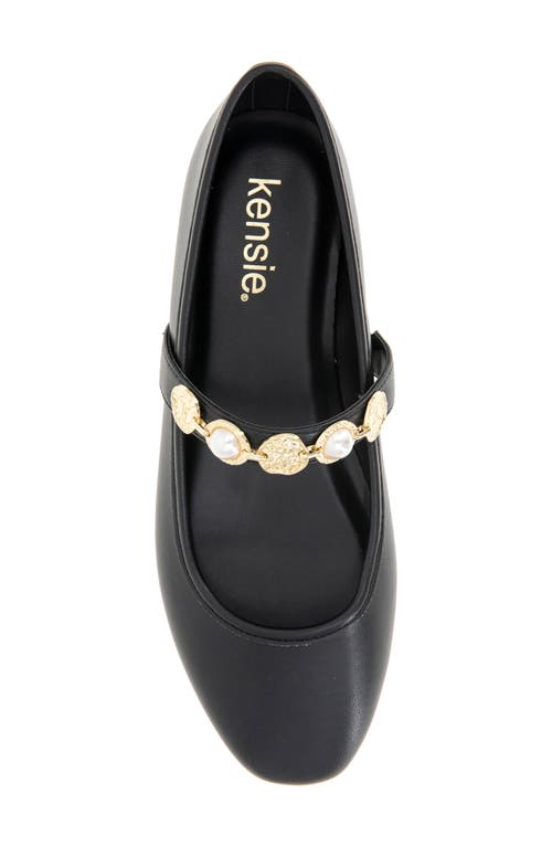 Kensie Eliane Mary Jane Flat In Black