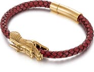 EYE CANDY LOS ANGELES Men's Lionel Dragon Braided Leather Bracelet