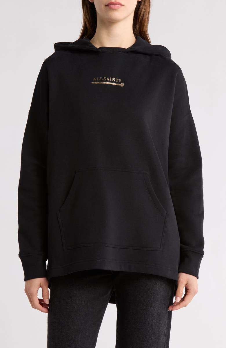 AllSaints Petra Etienne Cotton Hoodie, Main, color, 