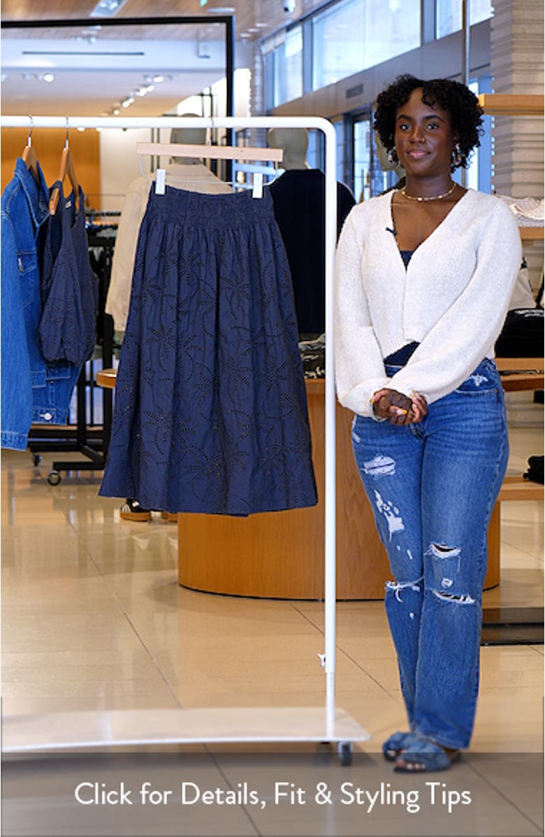 Bea Eyelet Midi Skirt, sales video thumbnail