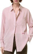 Burberry Relaxed Fit Striped Silk Shirt