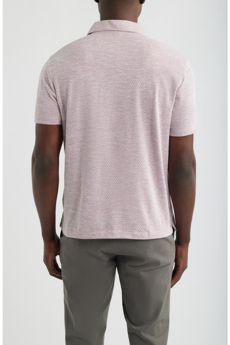 Tristan Geo Print Short Sleeve Polo, Alternate, color, DUSTY ROSE