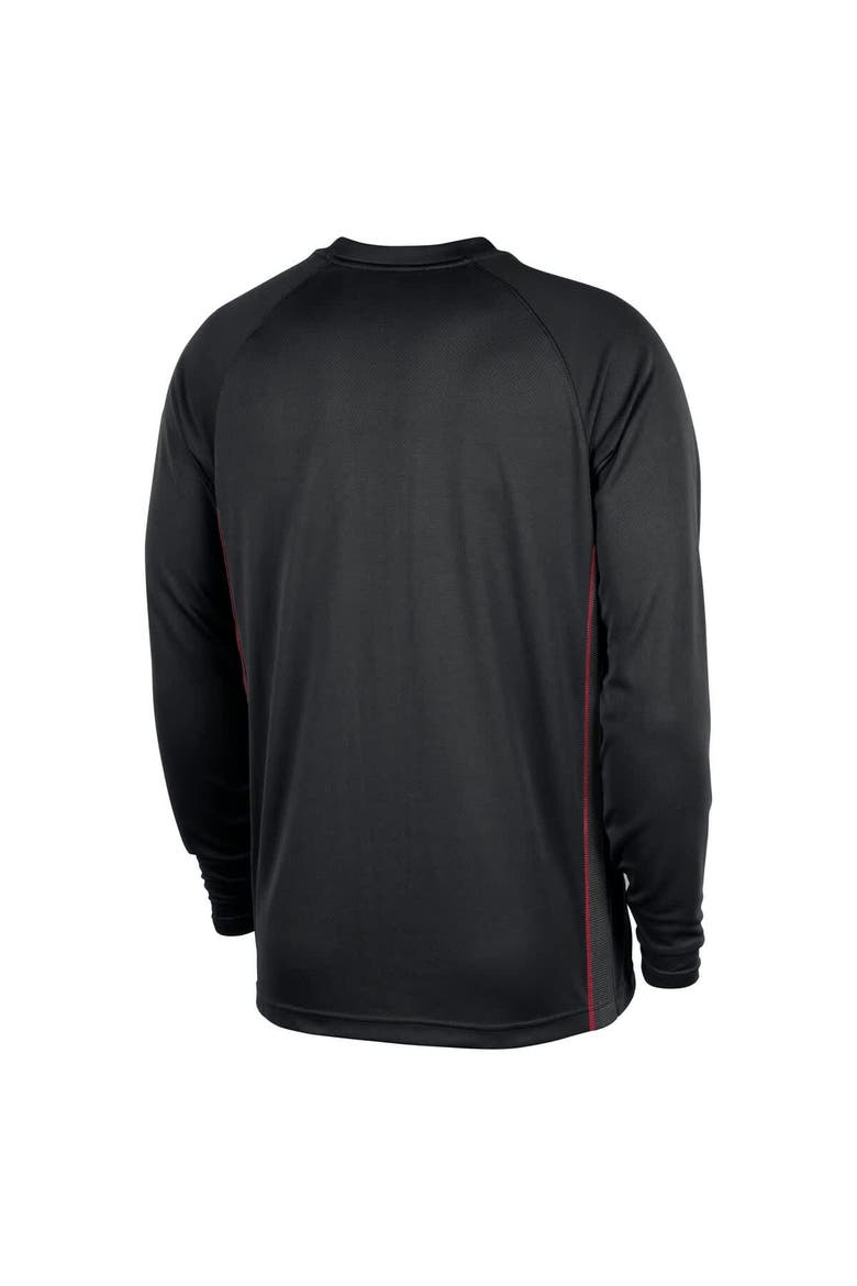 Men's Nike Black Miami Heat 2025/26 Authentic Pre-Game Legend Dri-FIT Long Sleeve Shooting Shirt, Alternate, color, Black