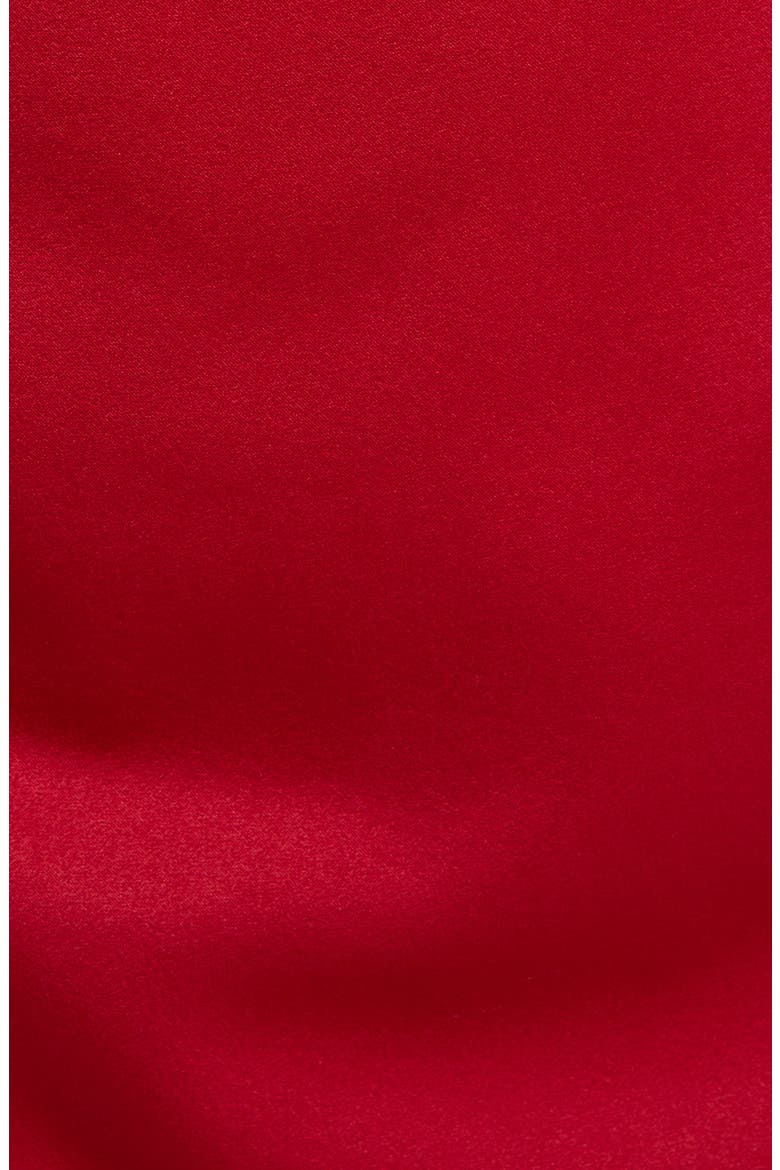 Camo Asymmetric Satin Cocktail Dress, Alternate, color, MERLOT