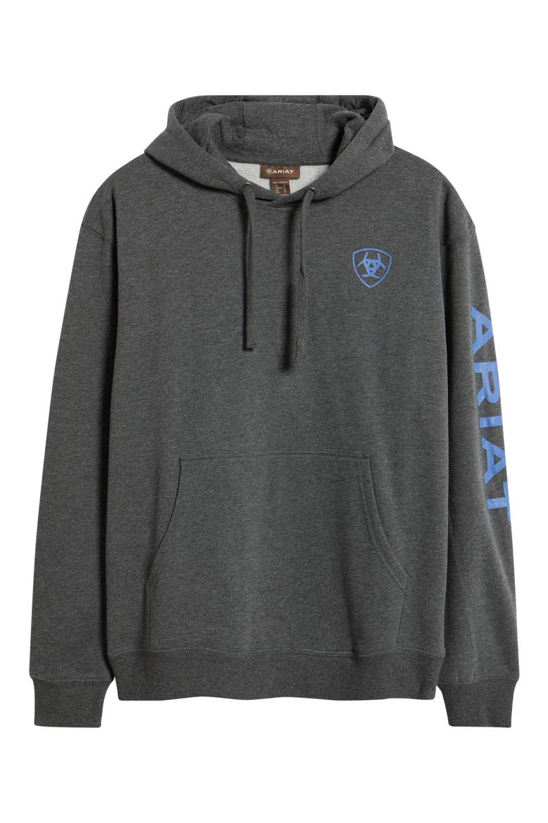 Logo Graphic Hoodie, Main, color, CHARCOAL HEATHER