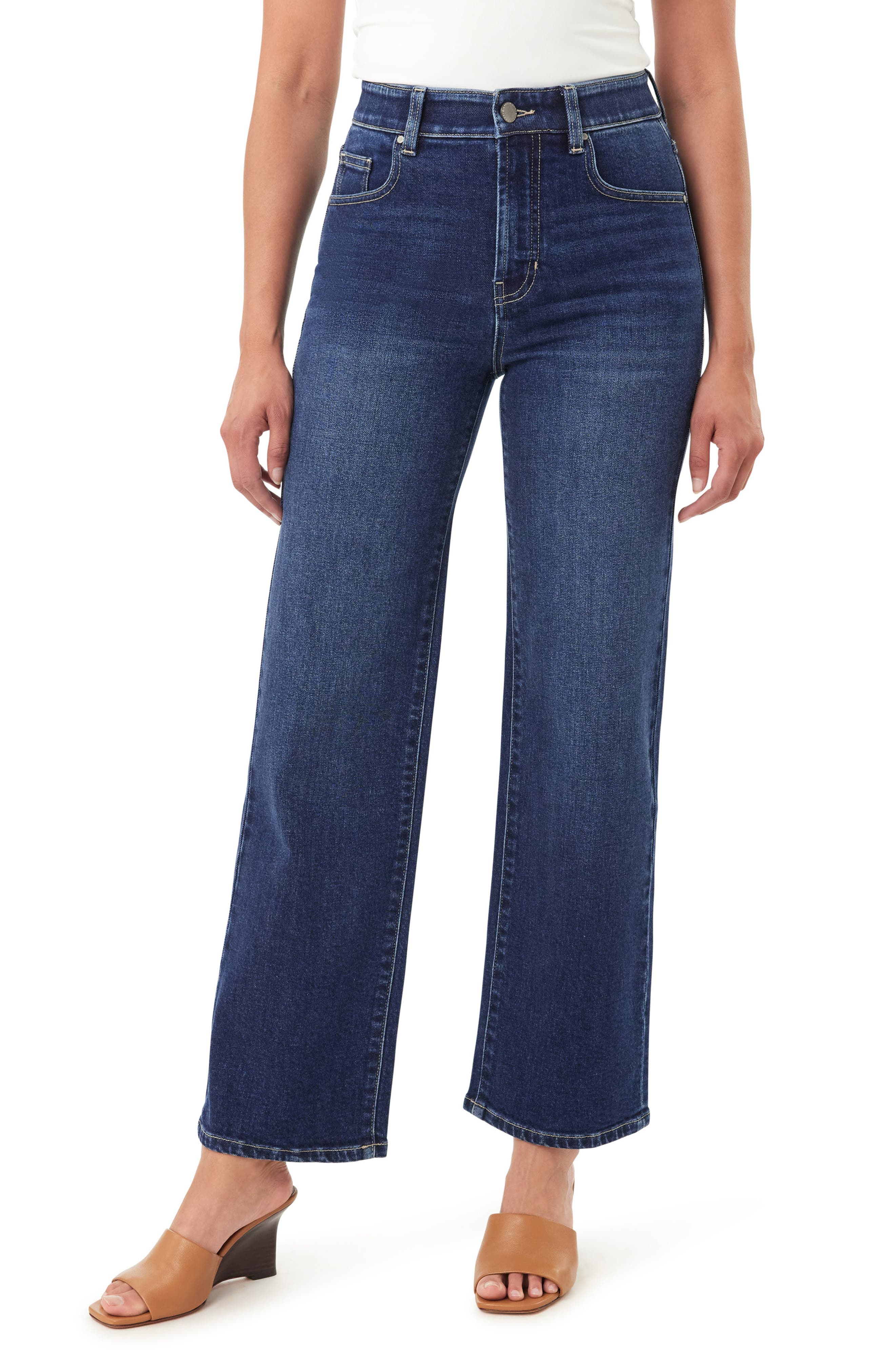 CURVE APPEAL Coffee Date 28.5-Inch High Waist Straight Leg Jeans