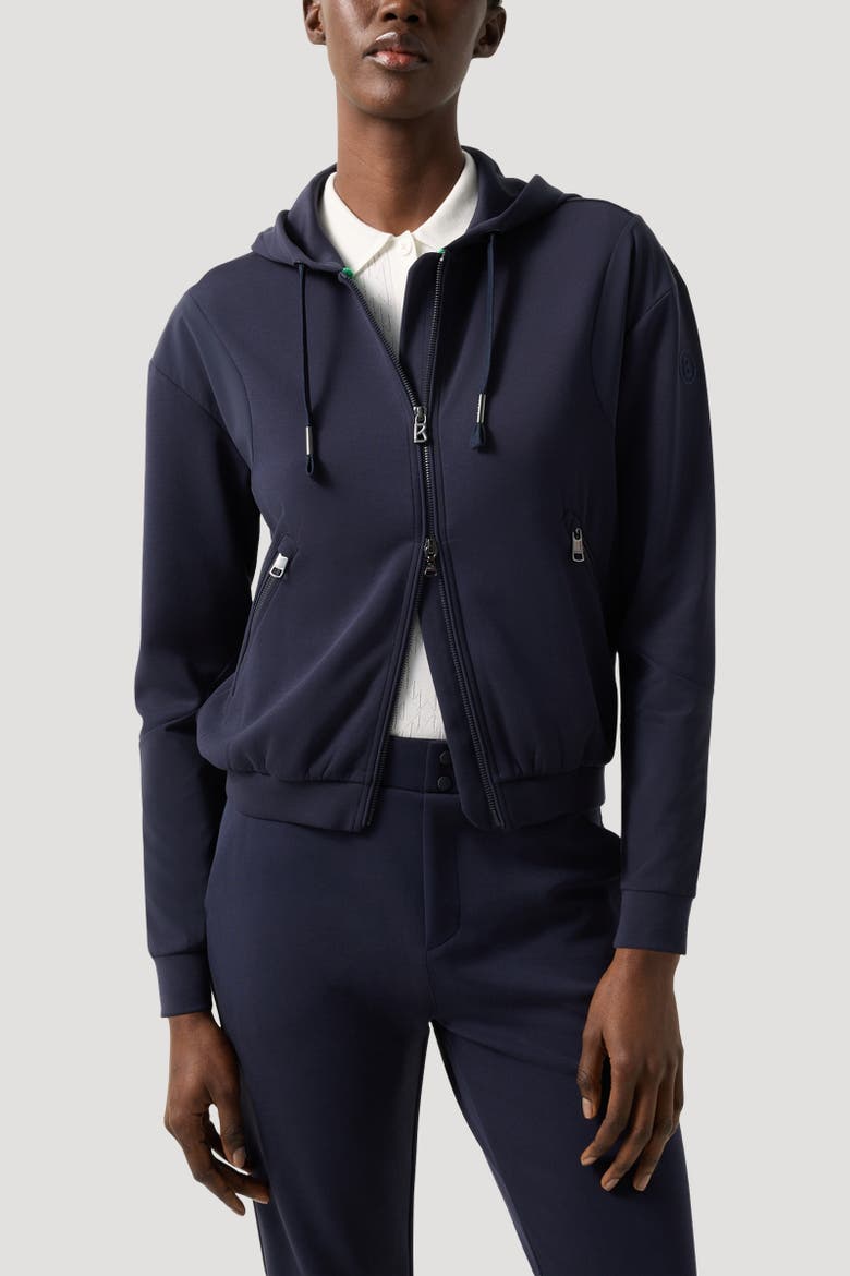 Julietta Jersey Jacket, Alternate, color, Navy blue