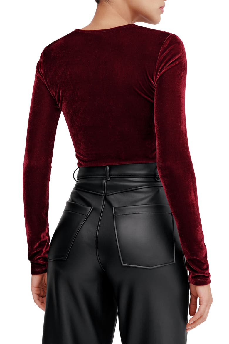 Ansley Velvet Top, Alternate, color, CRIMSON