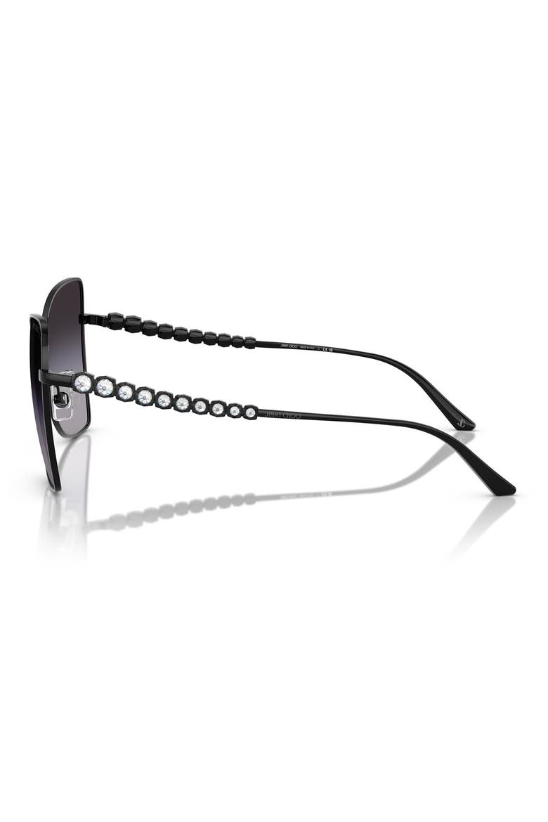 55mm Butterfly Sunglasses, Alternate, color, BLACK