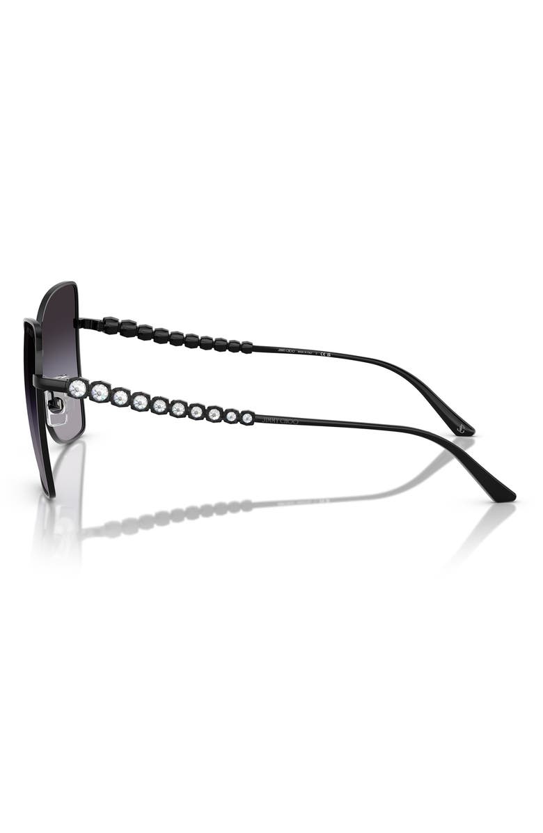 Jimmy Choo 55mm Butterfly Sunglasses, Alternate, color, Black